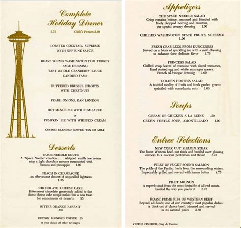 best restaurants near space needle|space needle restaurant menu.